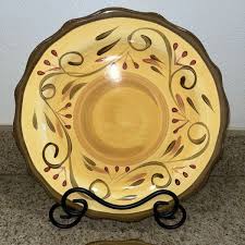 Home Trends Italian Villa Dinner Plates 11" Berries Scrolls ...