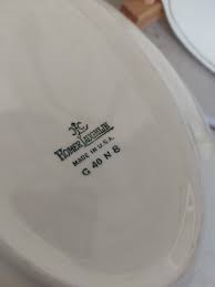 Homer Laughlin Vintage Dinnerware Set: White Silver ...