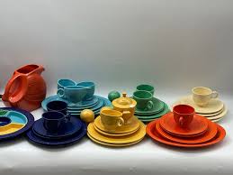 RARE Vintage Fiesta Ware 83-Piece Dinnerware Set for sale at ...