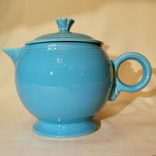 Vintage Fiestaware Large Teapot Server w/ Lid Fiesta Turquoise Pot 1936 to 1946 | eBay