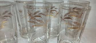 Set 6 Of Vintage Homer Laughlin Golden Wheat Lowball Glasses ...