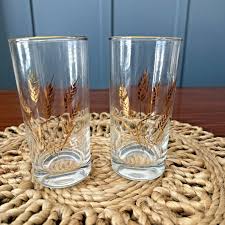 Homer Laughlin Golden Wheat Glass 5.5" 4oz. ---22K GOLD ...