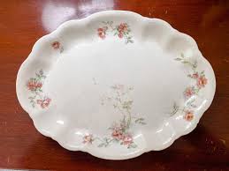 Vintage Homer Laughlin Hudson Plate: Pink Rose Scalloped ...