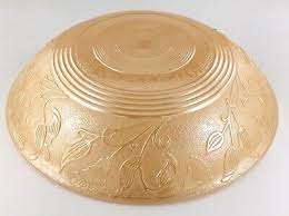 Lamp Shade Peach Lustre Art Deco Vintage Heavy Large Glass S261 | eBay