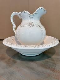 Vintage Ceramic-Rare Homer Laughlin Pitcher & Wash Basin ...