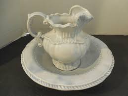 Vintage Small Ceramic Light Lavender Pitcher & Bowl- Nice ID ...