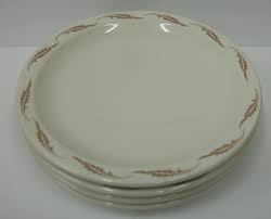 4 Vintage Homer Laughlin 8.75" Restaurant Ware Plates Brown ...