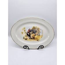 Buy Vintage Embassy USA Thanksgiving Tom Turkey Oval Platter ...