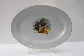mid-century vintage Thanksgiving turkey platter, made in ...