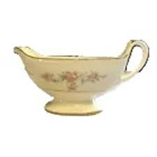 Mid 20th Century Homer Laughlin Gravy Boat & Underplate, , Eggshell Georgian, "Countess" Pattern | Chairish