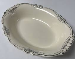 Homer Laughlin Virginia Rose Silver Rose Oval Serving Bowl ...