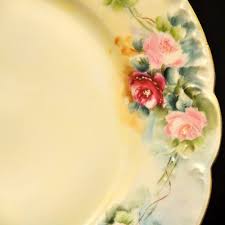 Limoges Haviland & Co 8.5" Plate HandPainted Pink Roses Gold Marseille 1894-1931 | eBay