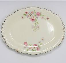 Serving Platter, Homer Laughlin, Virginia Rose, VR-128 Fluffy Rose, Vi – Antigo Trunk
