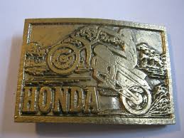 Vintage Solid Brass HONDA Motorcycles Belt Buckle ROC 768 ...