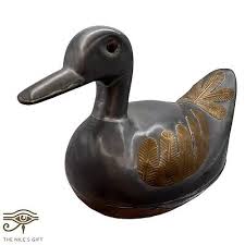 Antique Pewter Duck Jewelry Box from 1970's Perfect for ...