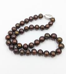 Honora Genuine Freshwater Baroque Chocolate Pearl Necklace ...