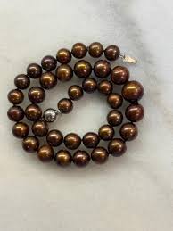 Brown Freshwater Pearl Necklace 10.3 to 13.8mm 17" - Etsy