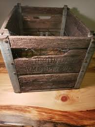 Vintage CARLSON DAIRY WMS BAY WIS Wood Dairy Milk Bottle Crate | eBay