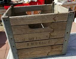 Vintage Antique M MU LA Dairy Milk Bottle Wood Wooden Box Milk Crate | eBay