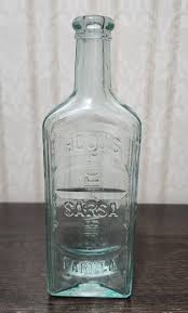 Antique Clear Bottle Hood's Sarsa Parilla Apothecaries ...