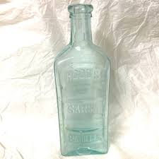 Antique Hood's Sarsaparilla Bottle Light Green Cork Top ...