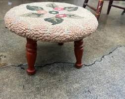 Needlepoint Petite Stool With Floral Details - Etsy