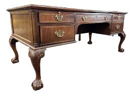 1980s Attributed to Kittinger Buffalo Executive Desk | Chairish