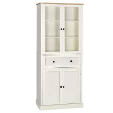 VEIKOUS 72 in. H Off-White Kitchen Storage Pantry Cabinet ...