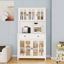 Bella Depot 71" Pantry Freestanding Hutch Storage Cabinet ...
