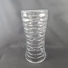 Vintage Clear Pressed Glass Bee Hive Vase 9 3/4" Tall | eBay