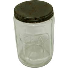 Hoosier Cabinet Clear Glass Tea Jar Canister. For Sale at ...