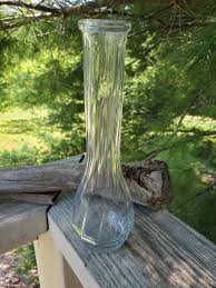 BRODY Clear Fluted Glass Bud Vase / Glass Bud Vase / Vintage ...