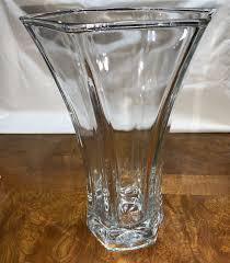 Vintage Glass Vase Hoosier 4041, 6 Sided Hexagon Clear Vase ...
