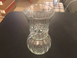 Clear Glass Bubble Bottom Vase | eBay