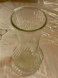 Vtg 1980s Clear Hoosier Glass Vase 4081-4091 4 Swirled ...