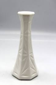 Vintage Hoosier Bud Vase 5.75" White Milk Glass Starburst Design Flower Opaque | eBay