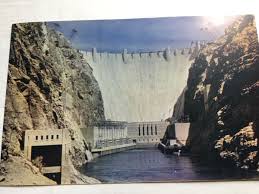 Hoover Dam Postcard Nevada NV AZ Boulder City Downstream ...