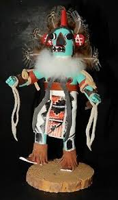 BLUE ORGE Kachina doll 7 1/2" Tall, signed | eBay