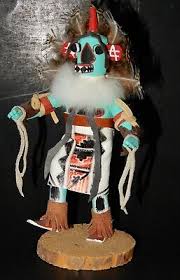 BLUE ORGE Kachina doll 7 1/2" Tall, signed | eBay Australia