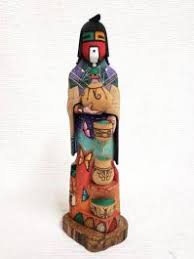 Native American Hopi Carved White Chin Katsina Sculpture at ...