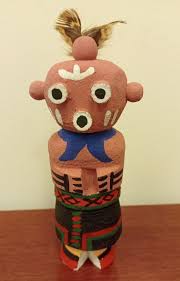 Vintage Mudhead Kachina 6" Solid Wood Hopi Doll signed L ...