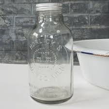 Clear Heavy Glass Jar / Horlicks Malted Milk With Tin Lid ...