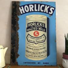 Double sided Horlicks Enamel Sign | Stone & Crow