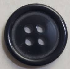 VINTAGE ~ Small Black Plastic Buttons ~ Lot/9 ~ ⅜" Diameter ...