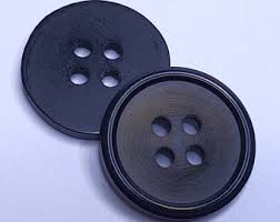 6 Buttons, 17 Mm (1.7 Cm), Plastic, Matte Black, High Quality ...