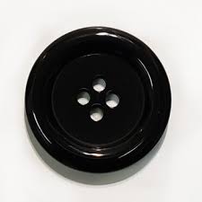 NV-1130-B Large Black Fashion Button, 1-3/4"
