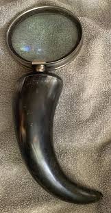 Vintage Large Magnifying Glass With Curved Horn Handle | eBay
