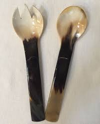 Salad Fork and Spoon Serving Set Handcrafted NEW With Tags ...