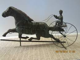 OLD COPPER "SULKY DRIVER & HORSE" WEATHERVANE | eBay