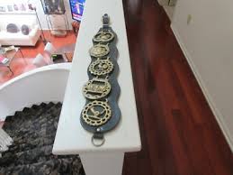 Leather Brass , Horse Saddle 5 Medals , Rare , Vintage , Collectible